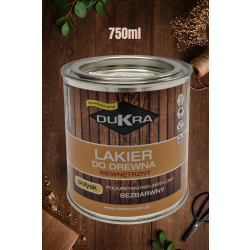 Lakier połysk, bezbarwny poliuretanowo-akrylowy 750ml, Dukra